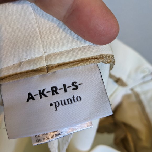 Cream Cropped Pants | 8 | EUC | Akris Punto Slim, but not skinny! - Picture 7 of 8